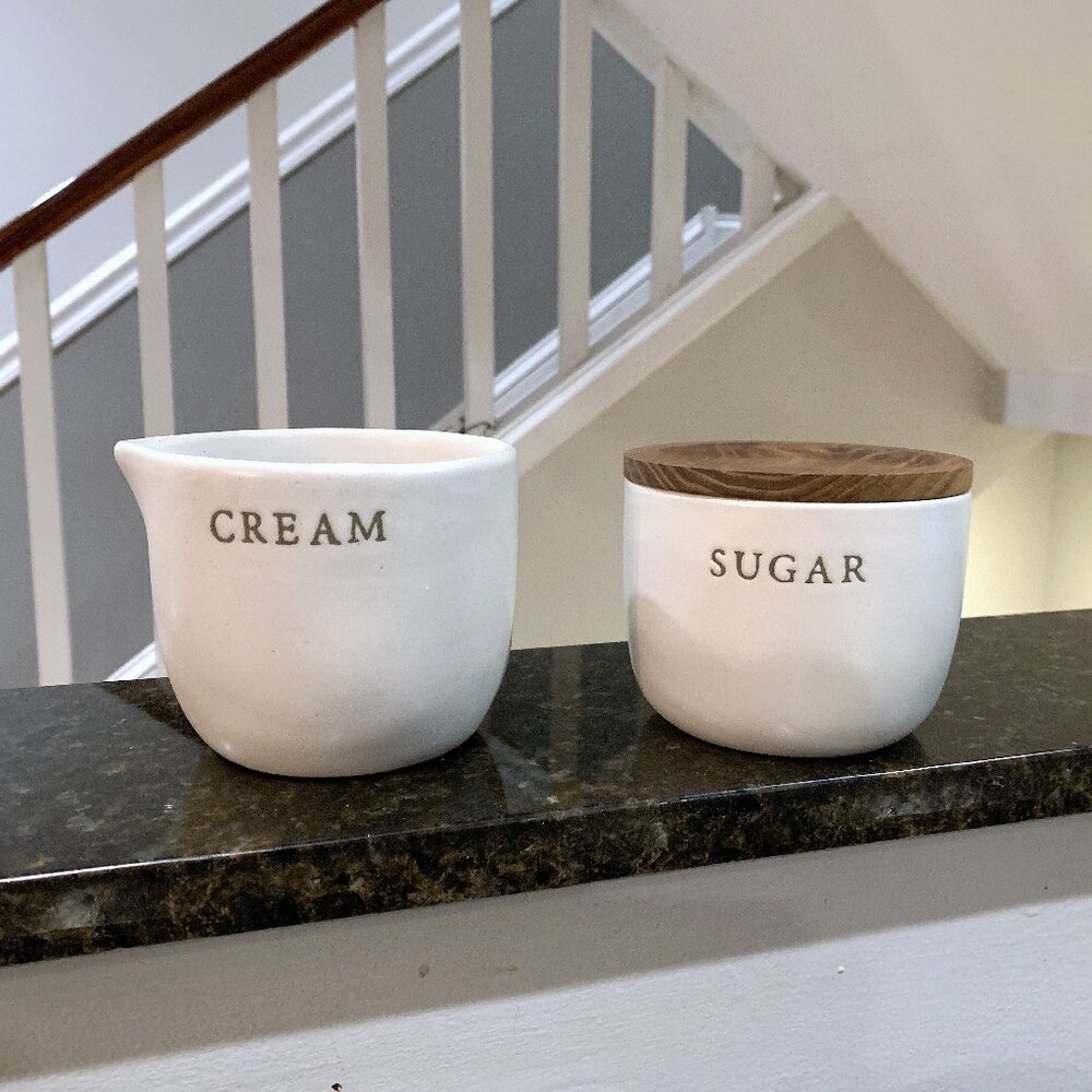 Hearth & and Hand Magnolia ORIGINAL Stoneware Cream and Sugar Cellar NEW 2020